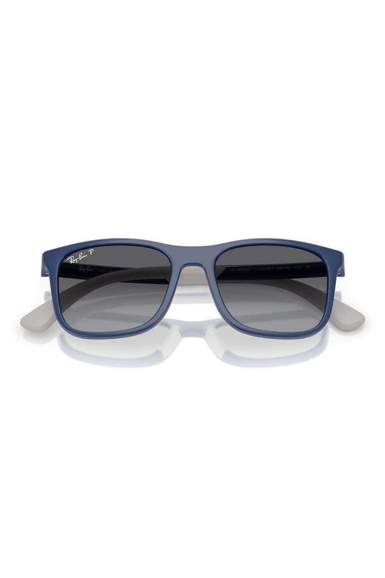 Kids' 47mm Gradient Square Sunglasses, Alternate, color, BLUE/ RUBBER GREY