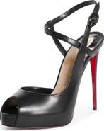 Christian Louboutin Jenlove Ankle Strap Peep Toe Stiletto