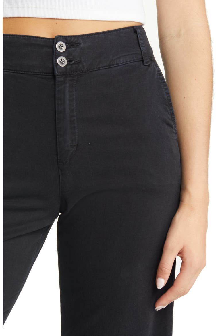 Saige Wide Leg Crop Pants, Alternate, color, BLACK