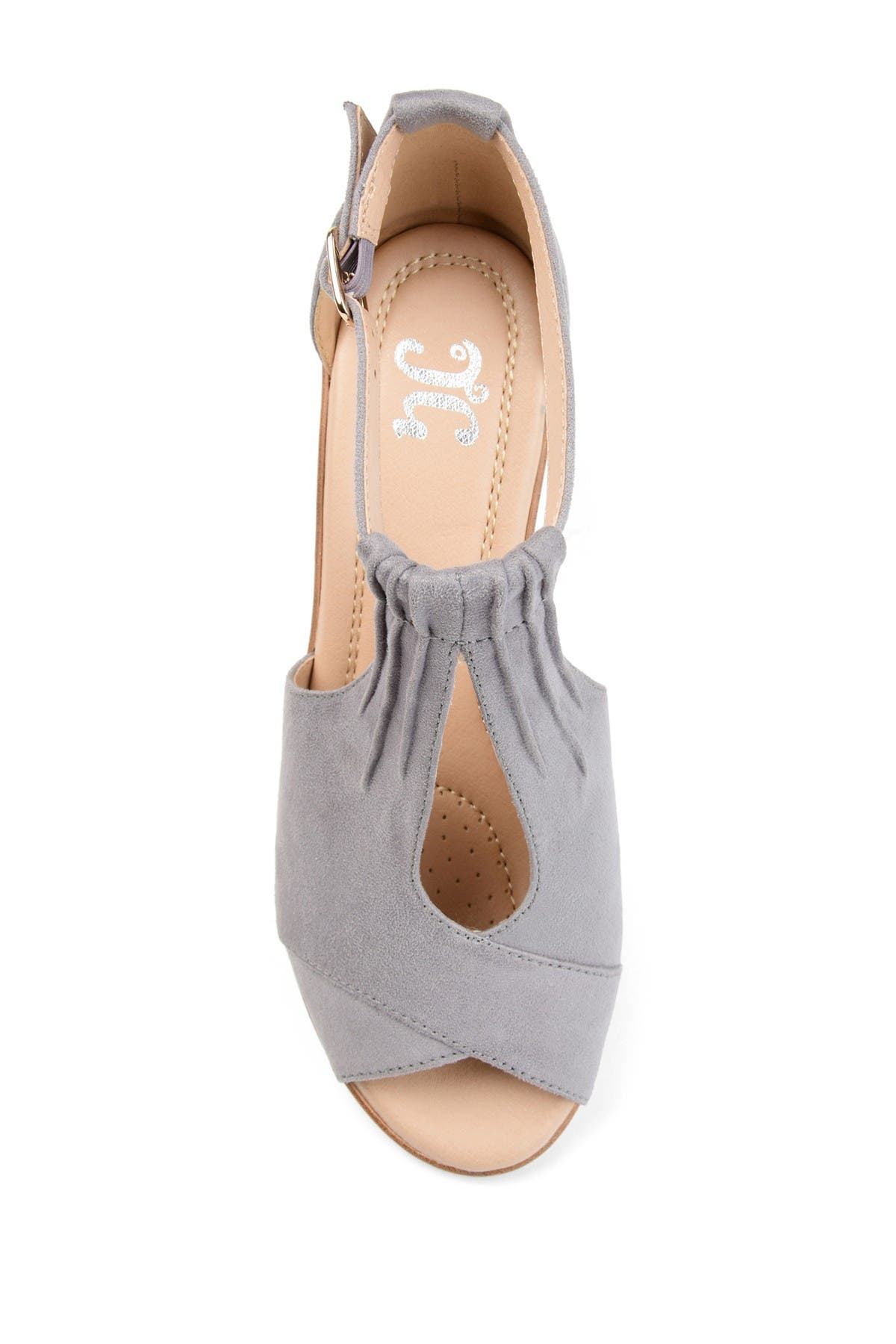 Journee Collection Kedzie Wedge Sandal - Narrow Width, Alternate, color, Grey