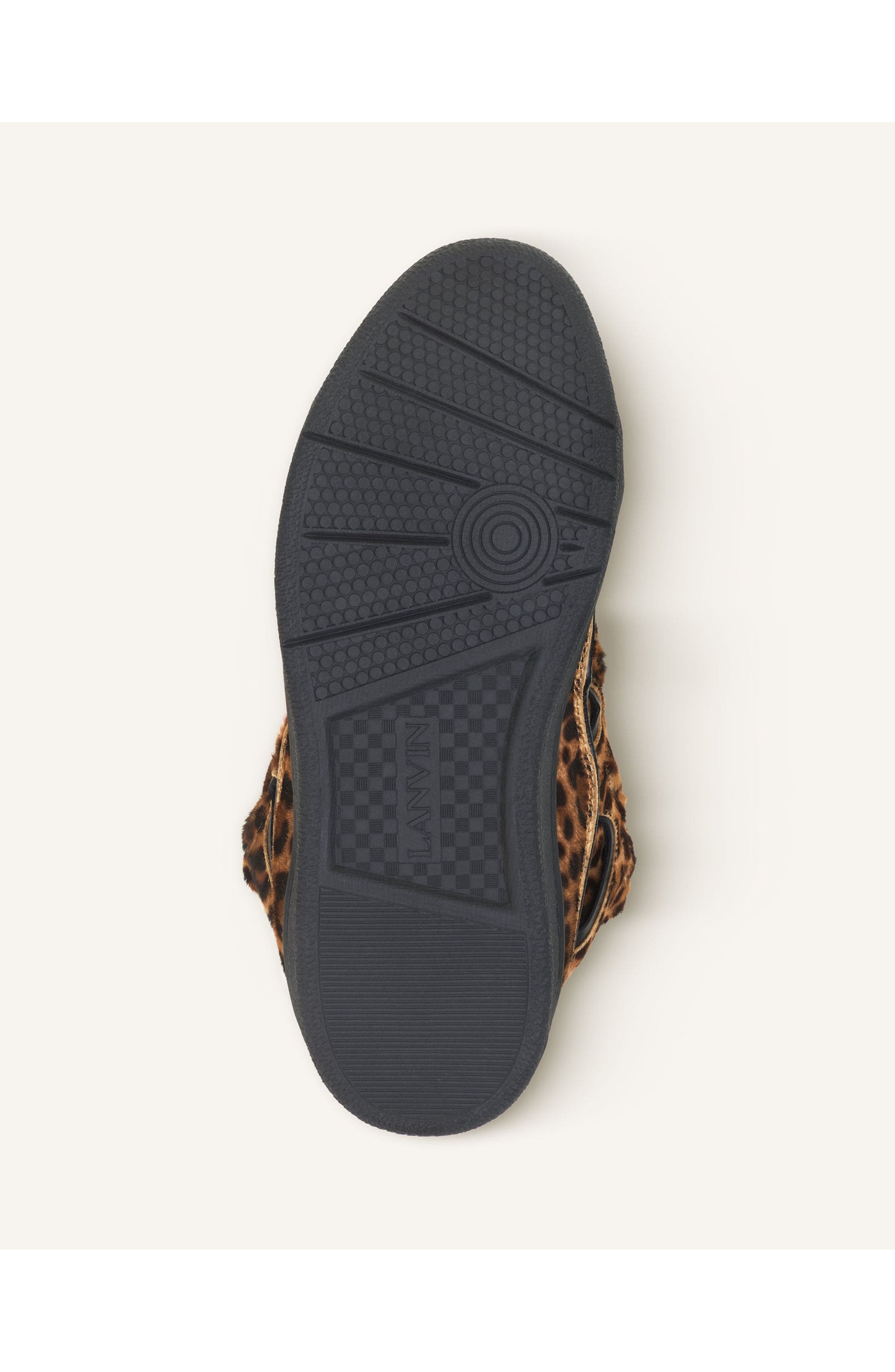 Lanvin Curb Sneakers In Pony, Alternate, color, Beige/Black