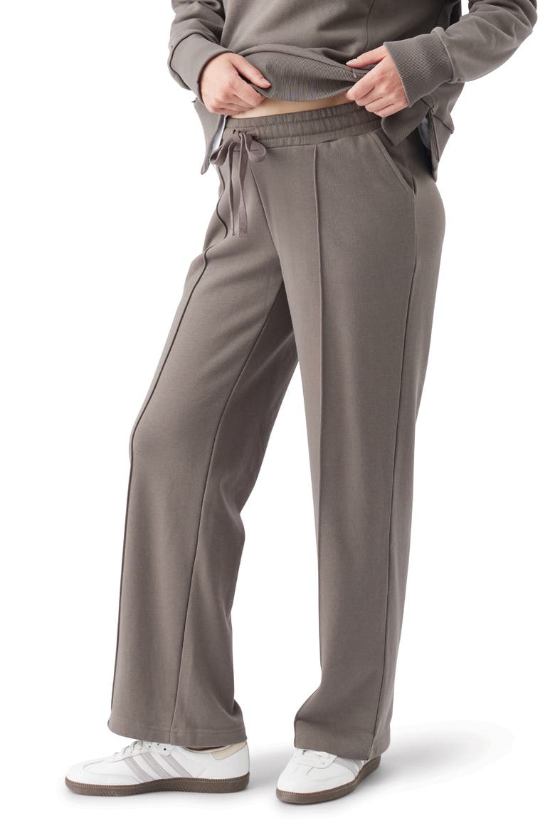Terry Wide Leg Jogger, Alternate, color, Earth