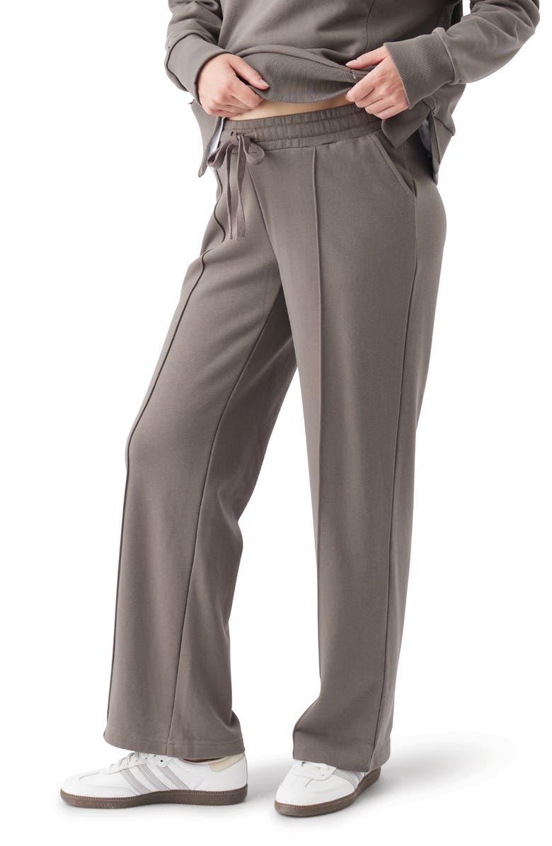 Ripe Maternity Terry Wide Leg Jogger, Alternate, color, Earth