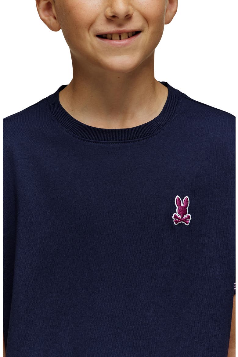 Kids' Hart Embroidered Logo Cotton T-Shirt, Alternate, color, EVENING BLUE