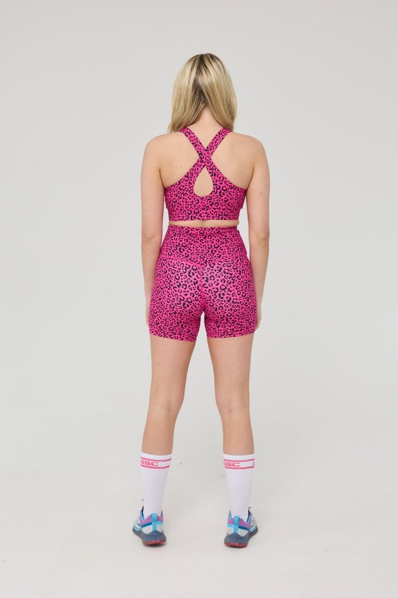 Infinite High Waisted Shorts - Pink Leopard, Alternate, color, Pink Leopard