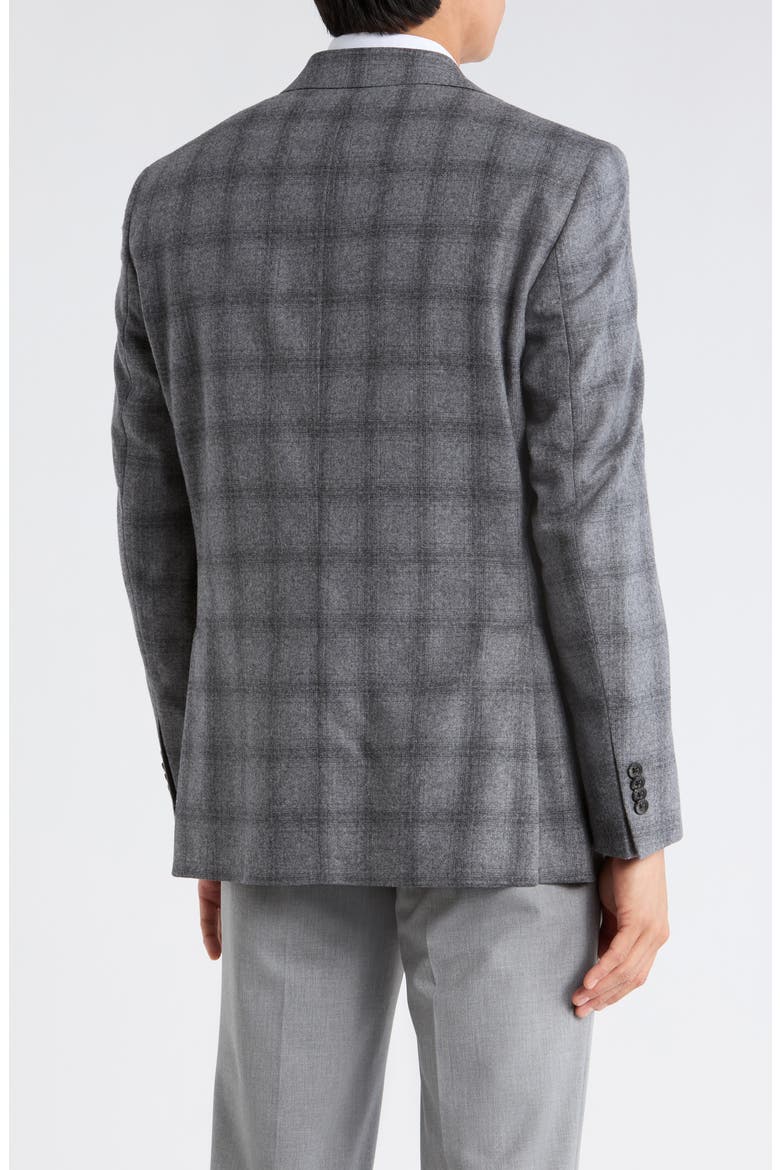 Elex Plaid Wool Blend Sport Coat, Alternate, color, MID GREY