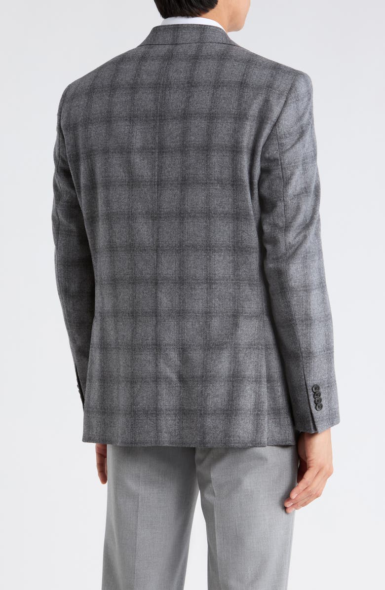 Jack Victor Elex Plaid Wool Blend Sport Coat, Alternate, color, Mid Grey