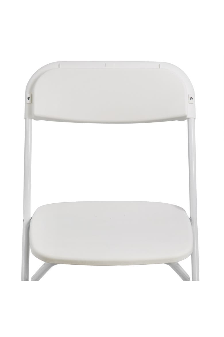 4 Piece Plastic Folding Chair, Alternate, color, White