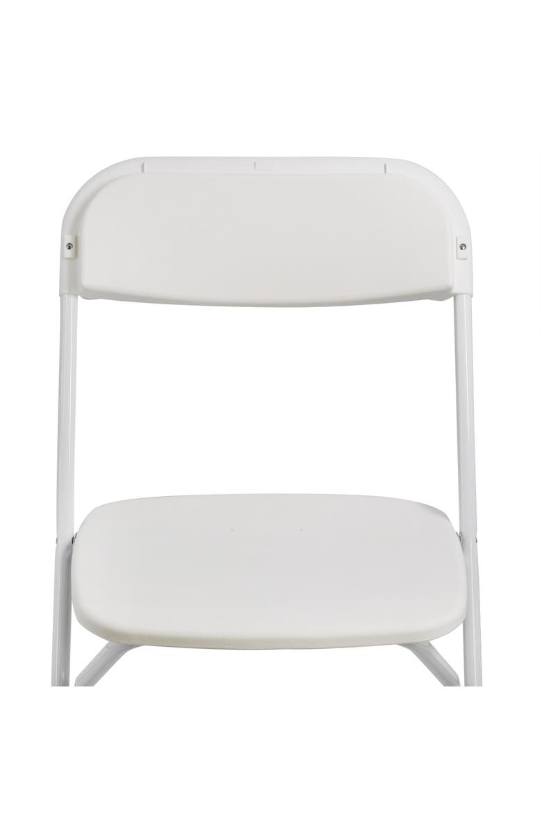 Elama 4 Piece Plastic Folding Chair, Alternate, color, White