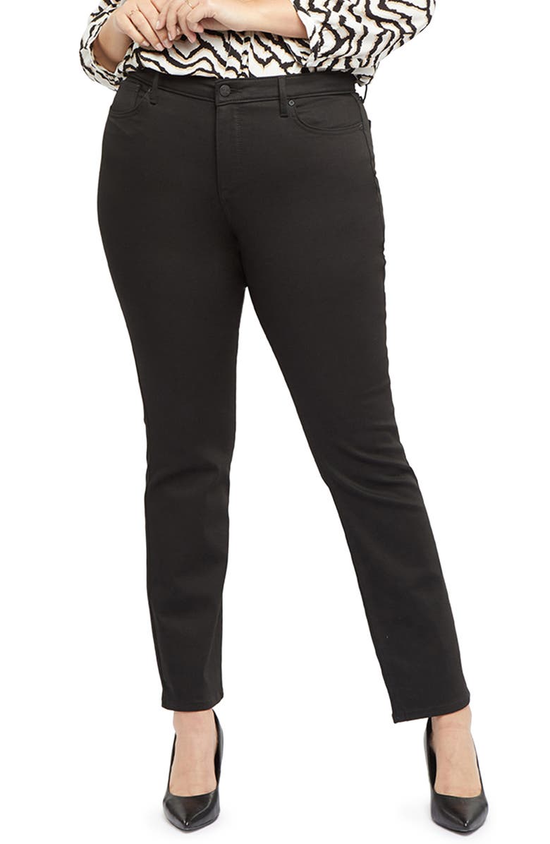 NYDJ Sheri Slim Pants, Main, color, Black Rinse