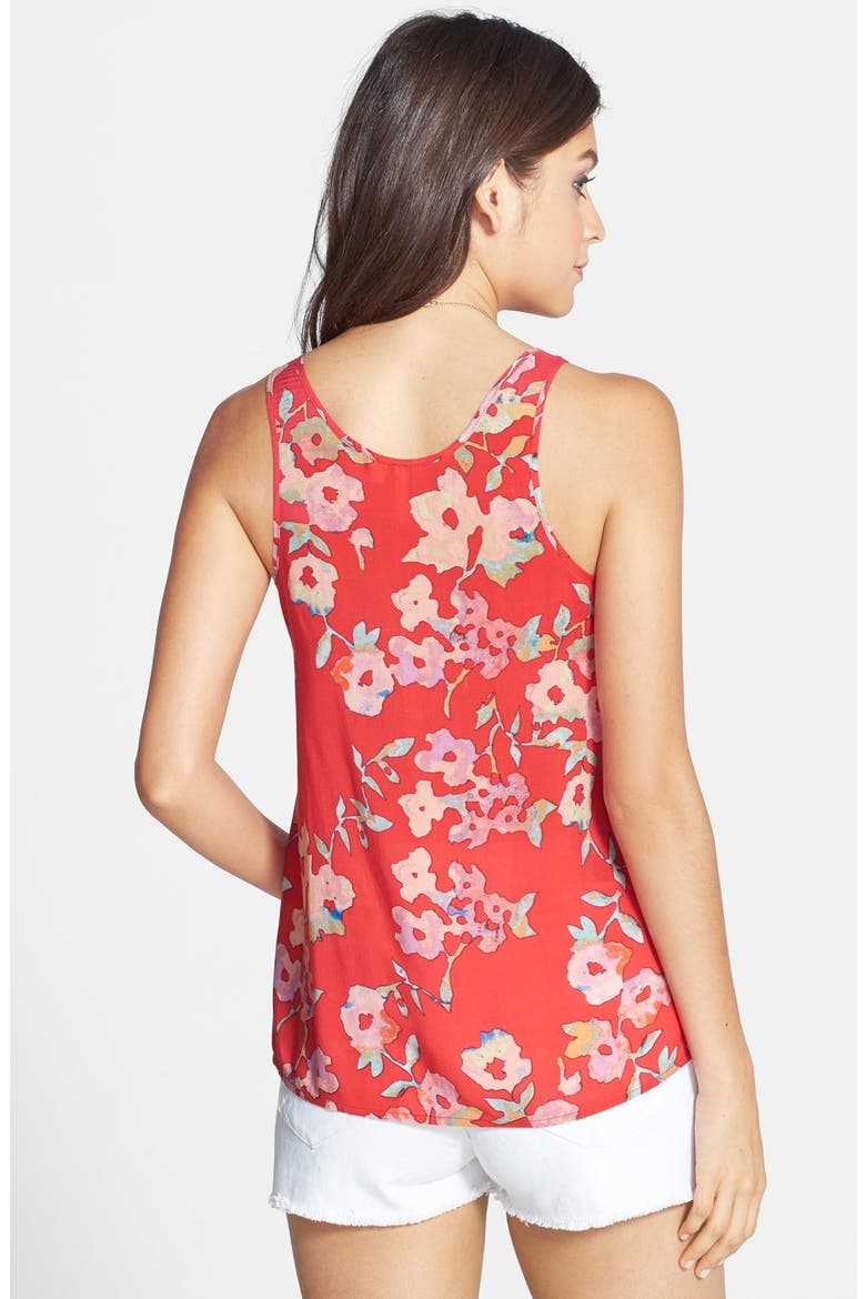 Rubbish® Print A-Line Tank, Alternate, color, RED TOMATO WATER FLOWER