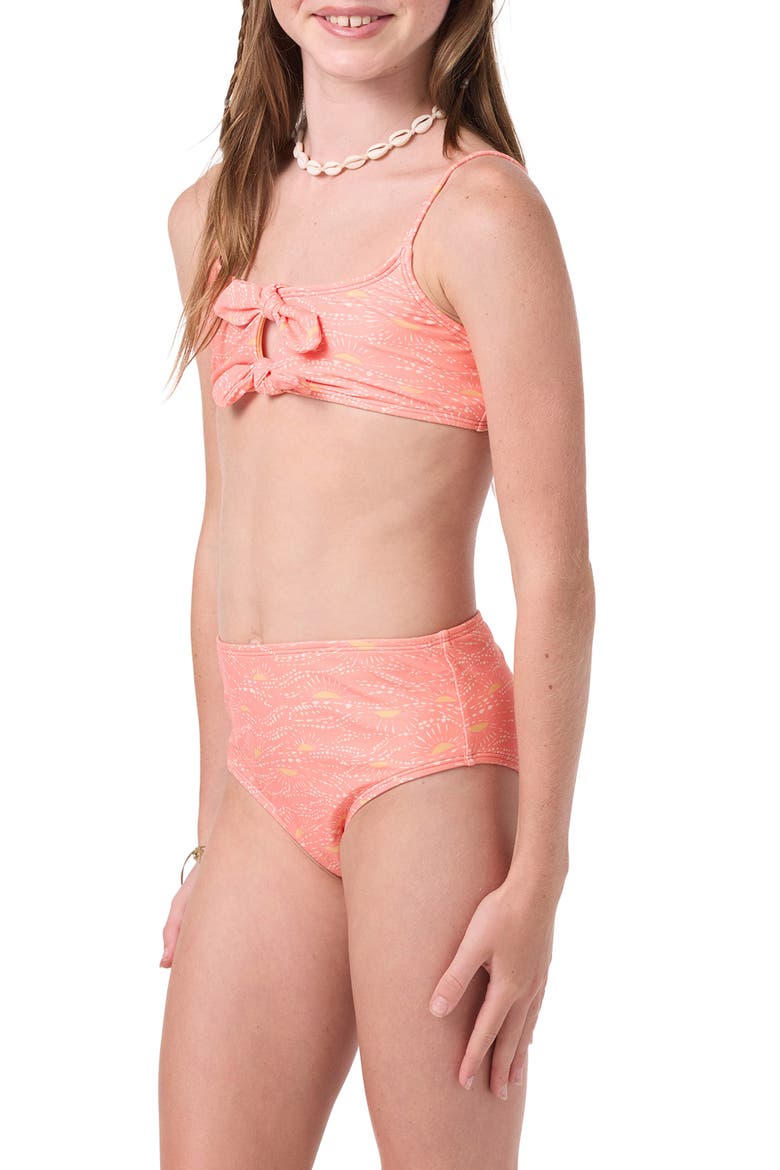 Kids' Sunshine Hanky Two-Piece Swimsuit, Alternate, color, FUSION CORAL