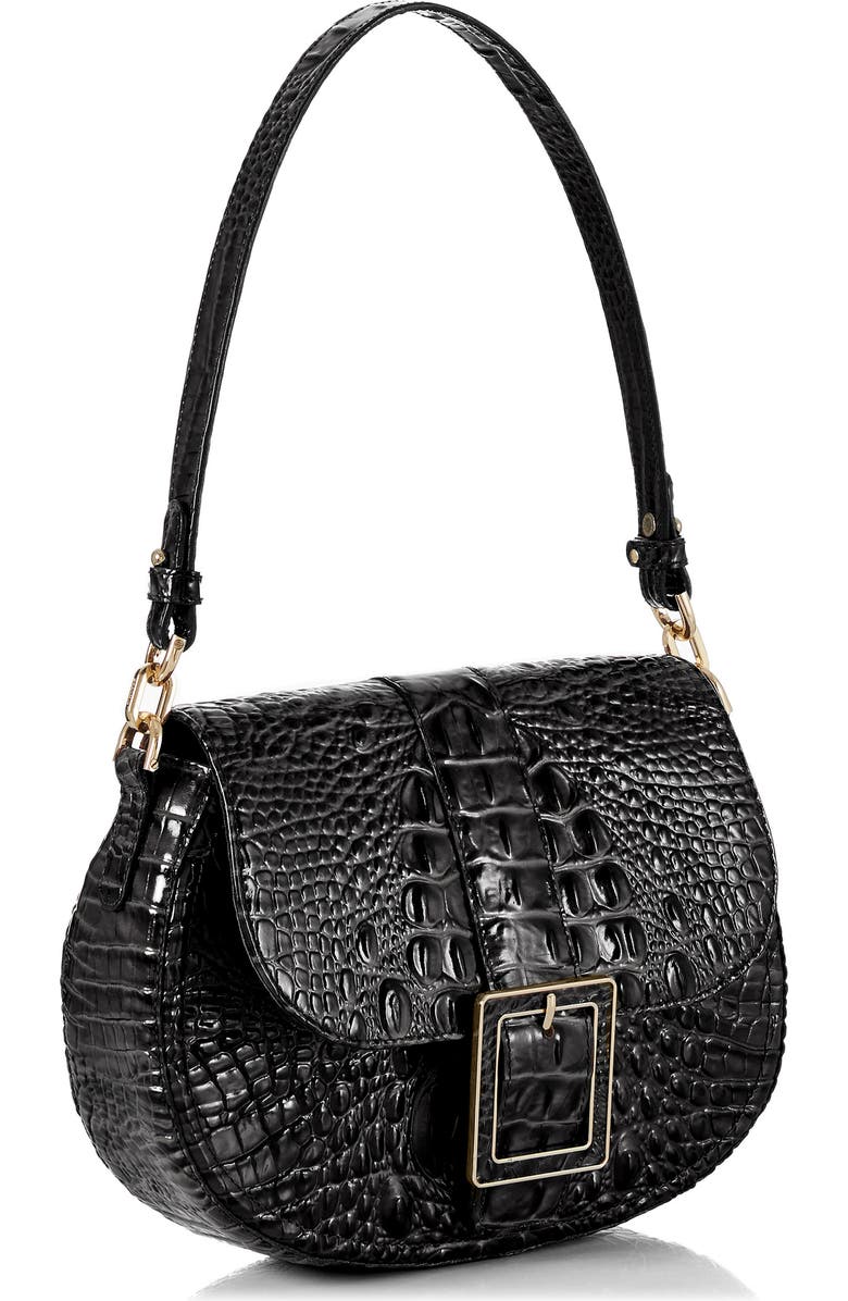 Brahmin Cynthia Croc Embossed Leather Shoulder Bag, Alternate, color,