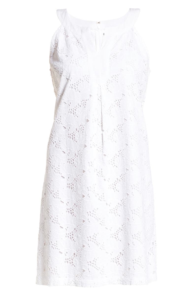 Tommy Bahama Eyelet Cotton Shift Dress, Alternate, color,