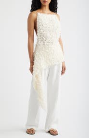 MANGO Asymmetric Textured Camisole Top