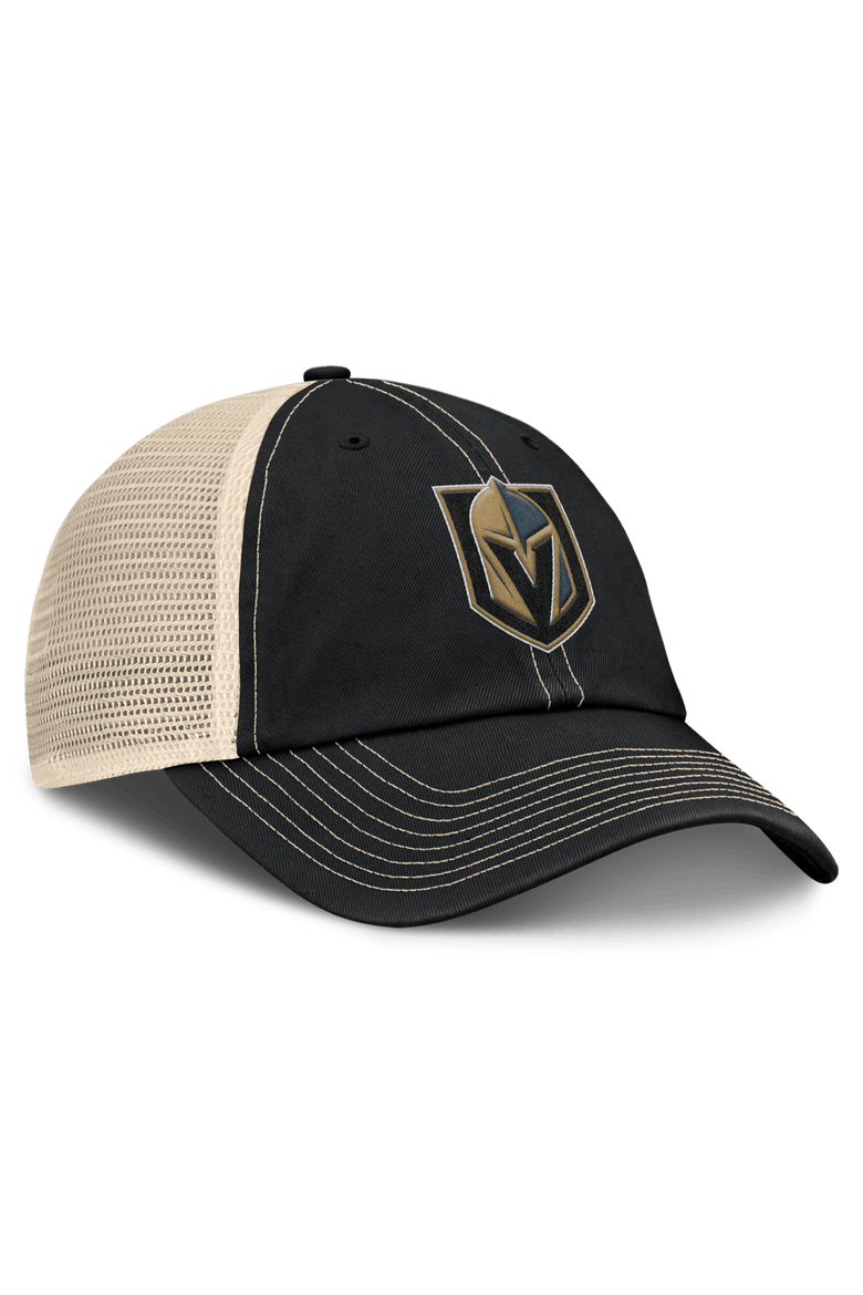 Men's Fanatics Black/Natural Vegas Golden Knights Rival Trucker Adjustable Hat, Alternate, color, Black