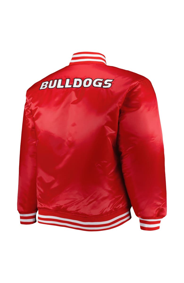 PROFILE Men's Red/Black Georgia Bulldogs Big & Tall Reversible Satin Full-Zip Jacket, Alternate, color, 