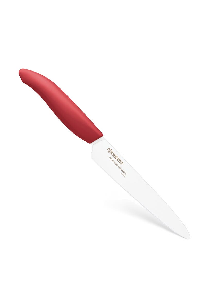 Revolution Ceramic 5 Inch Micro Serrated Tomato Knife, Red, Main, color, Red