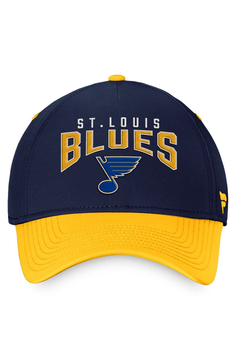 FANATICS Men's Fanatics Branded Navy/Gold St. Louis Blues Fundamental 2-Tone Flex Hat, Alternate, color, Navy