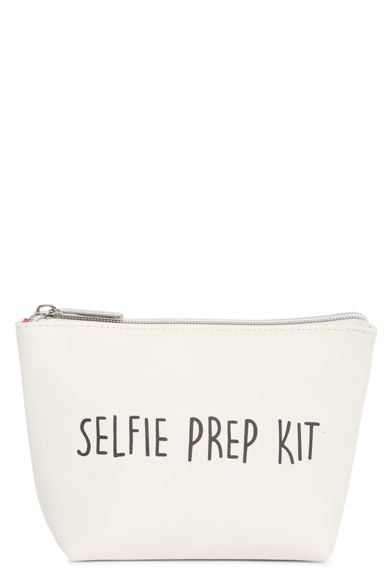 Selfie Prep Cosmetic Case, Main, color, ECRU