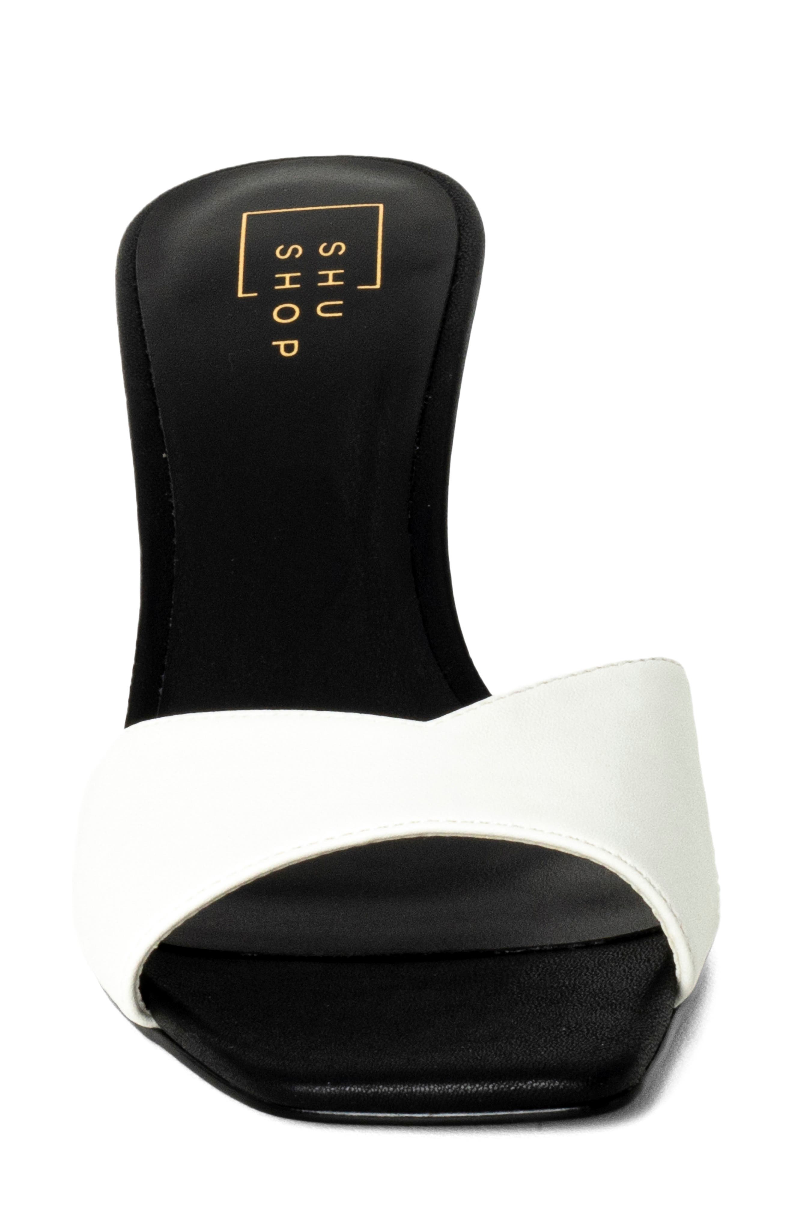 SHUSHOP Holiday Mule, Alternate, color, Black And White