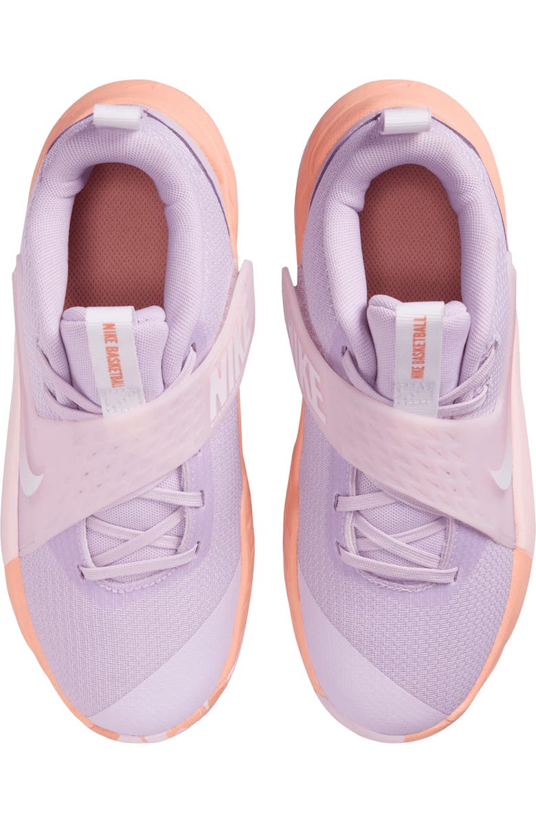 Nike Kids' Team Hustle D 12 Basketball Shoe, Alternate, color, Doll/ Pink/ White/ Apricot