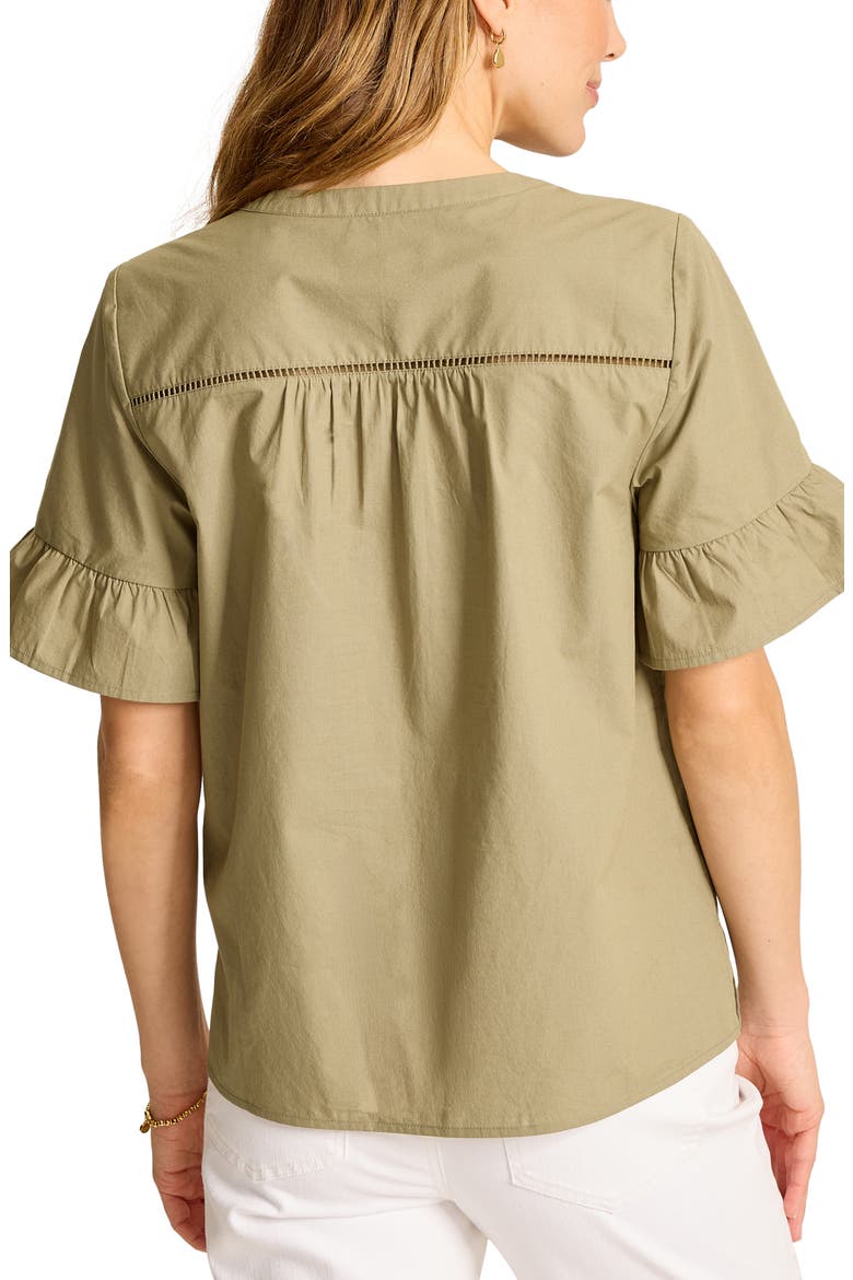 Oceana Isle Flutter Sleeve Top, Alternate, color, SEA CLAY