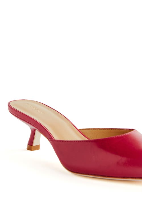 Reformation Wilda Pointed Toe Kitten Mule In Red