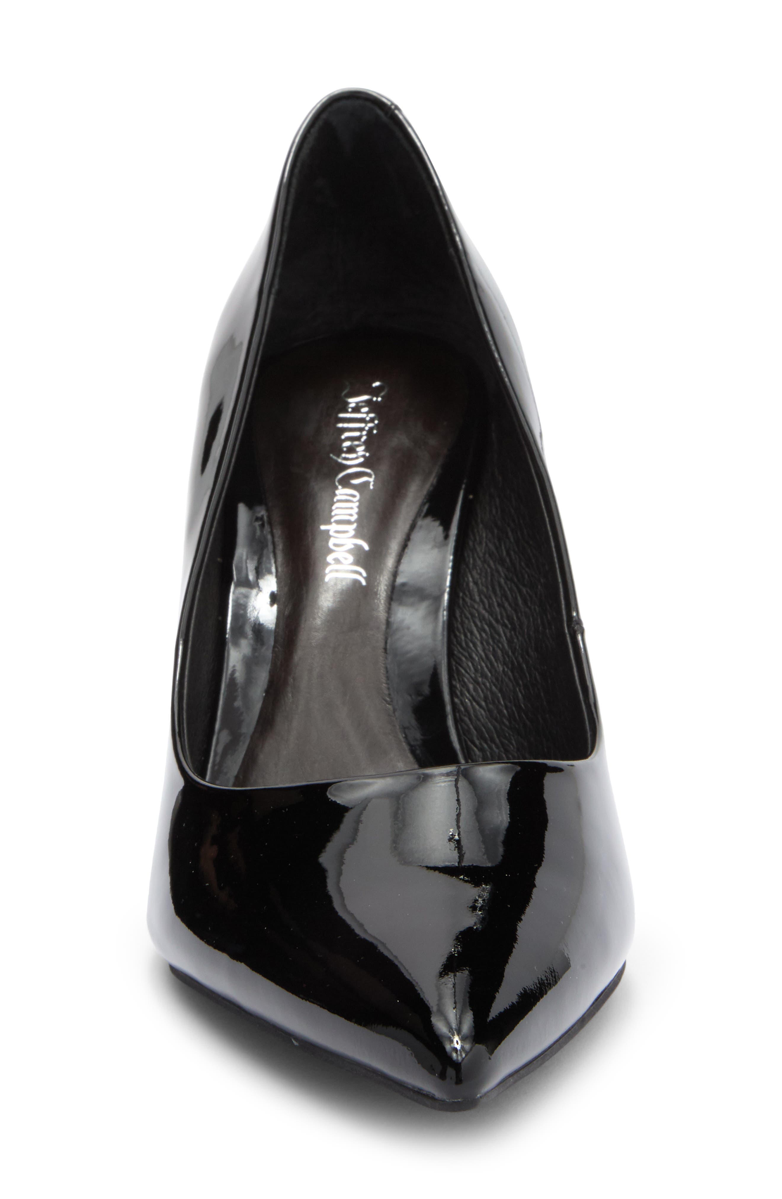Jeffrey Campbell Nikia Pointed Toe Pump, Alternate, color, Black Patent