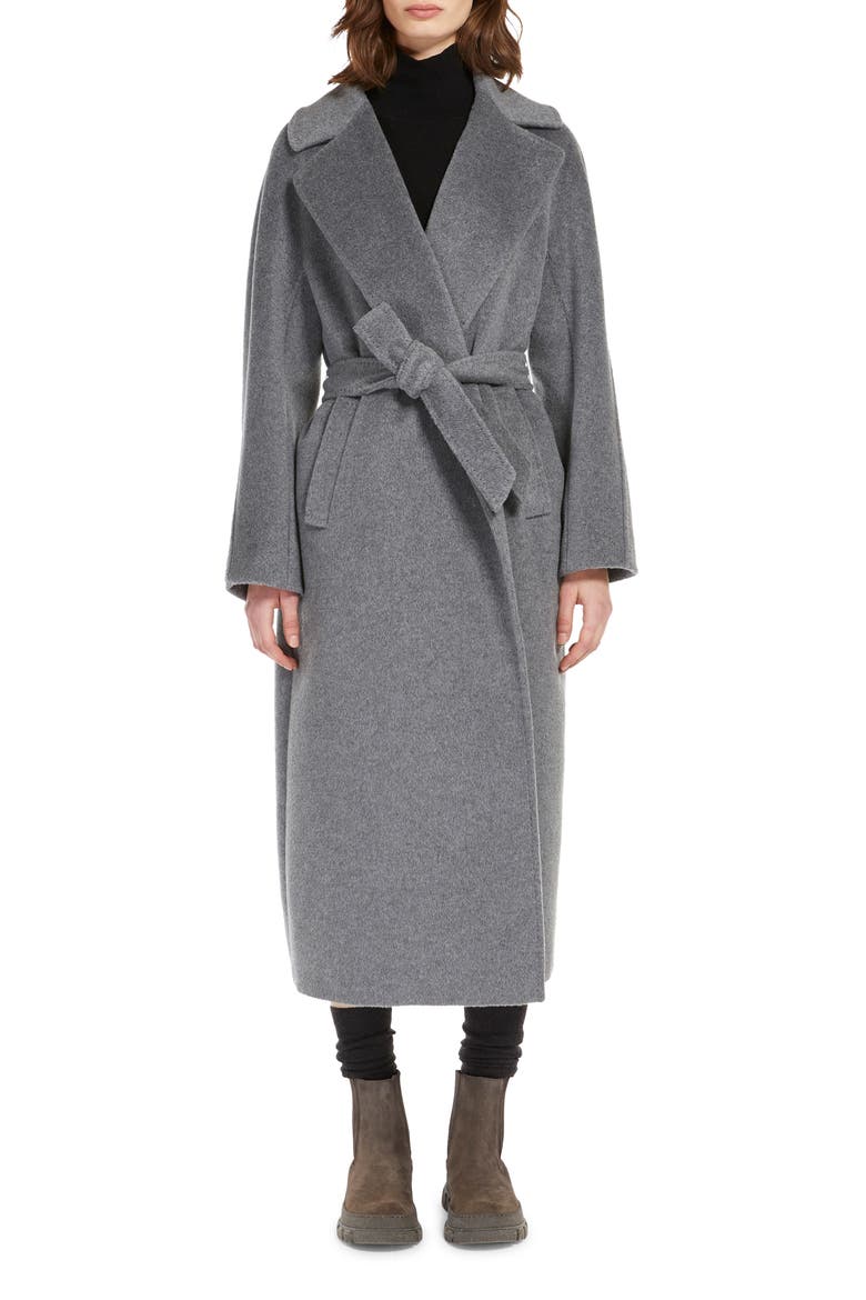 Tempera Wrap Coat, Main, color, MEDIUM GREY