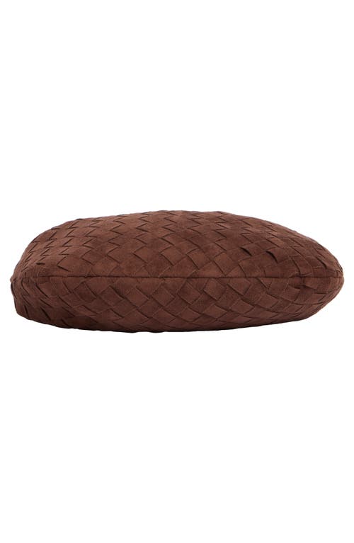 Urban Expressions Handbags Woven Faux Suede Clutch In Brown