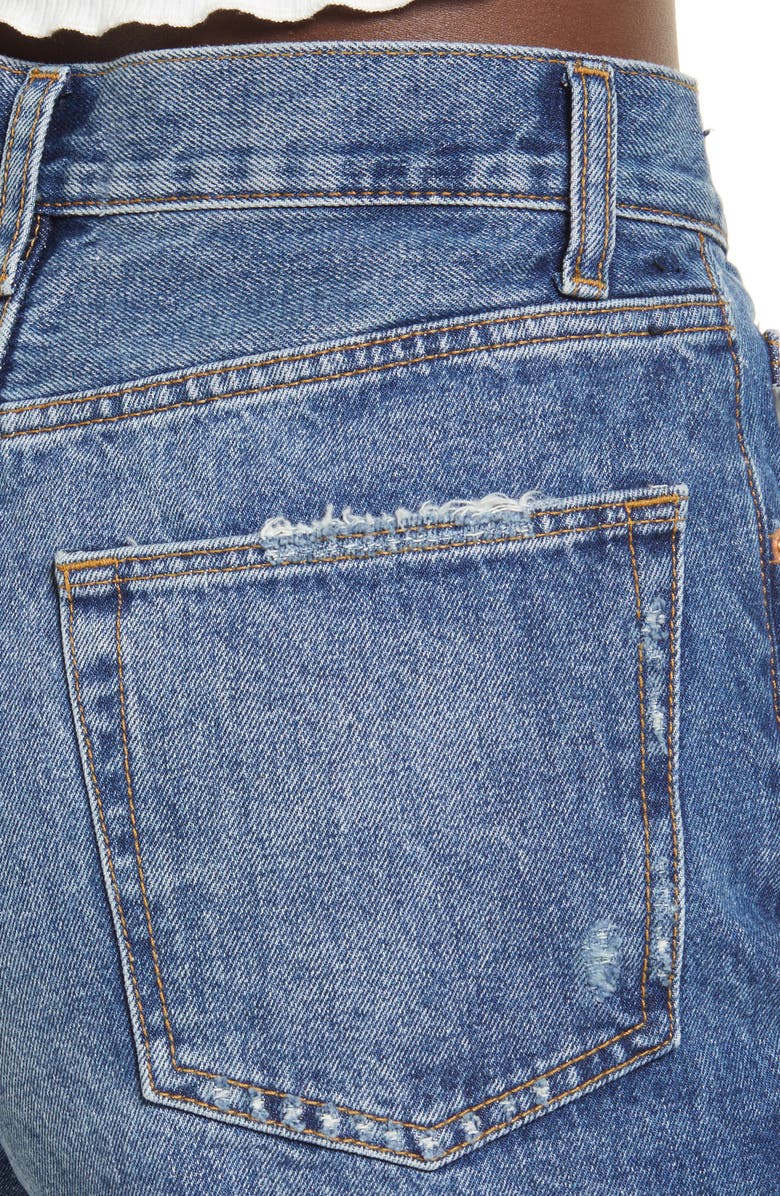 Lovers + Friends Austin Ripped High Waist Cutoff Denim Shorts, Alternate, color, 