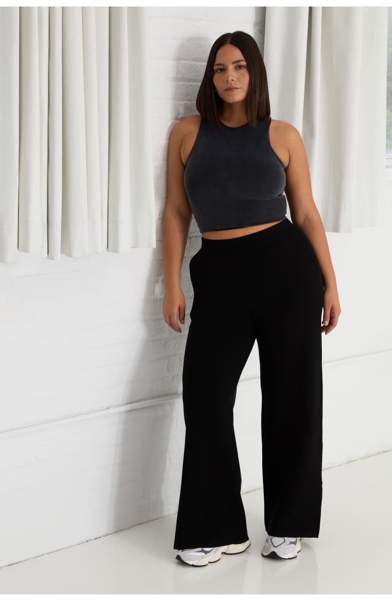 KADA The Sweater Wide Leg Pant, Alternate, color, Ink