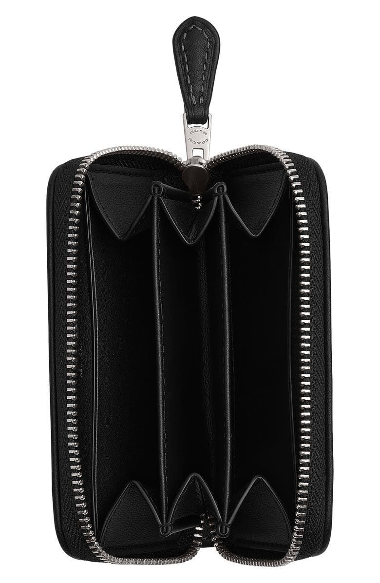 COACH Small Crystal Signature Logo Jacquard Zip Around Card Holder, Alternate, color, 