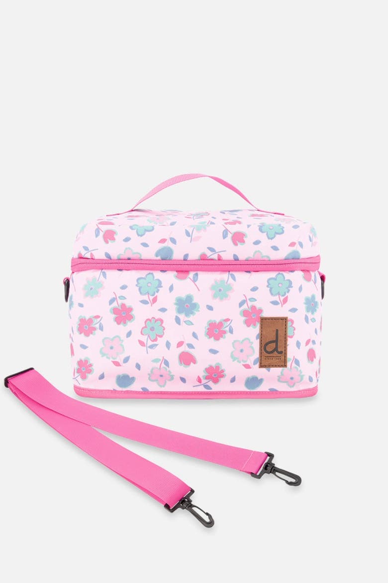 Flowers Charming Spacious Durable Lunch Box, Main, color, Pink Printed Flowers