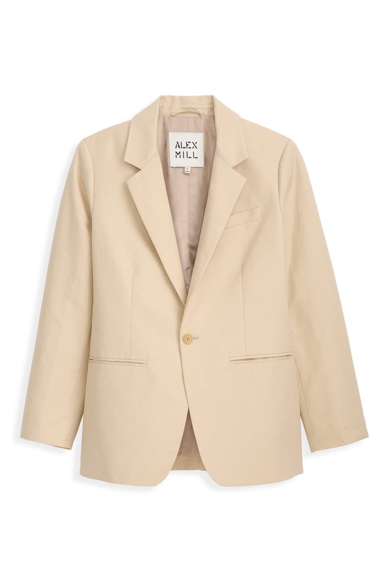 Soho Linen & Cotton Blazer, Alternate, color, TAN