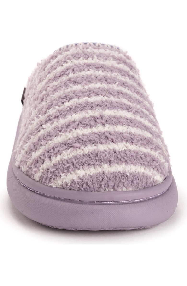 MUK LUKS Janna Cozy Crew Faux Shearling Lined Clog, Alternate, color, Purple Stripe