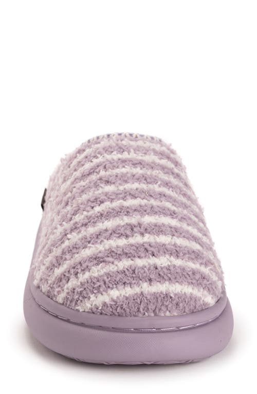 Muk Luks Janna Cozy Crew Faux Shearling Lined Clog In Purple