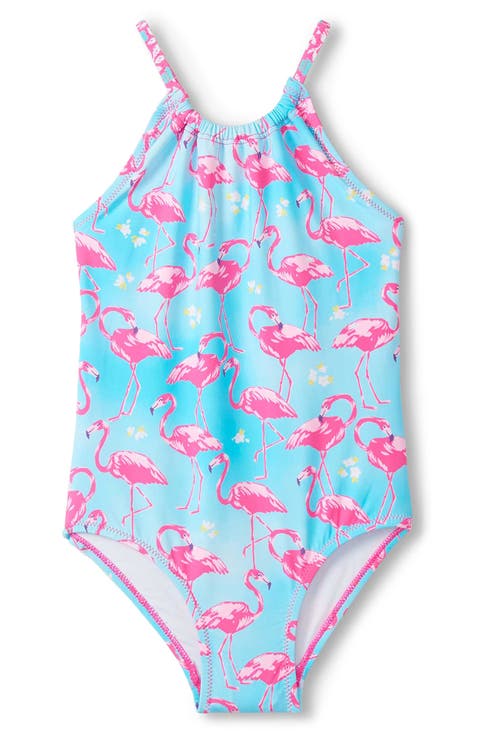 Whimsical Flamingos One-Piece Swimsuit (Little Kid & Big Kid)