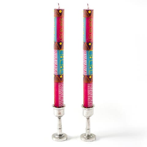 Blue Moon Painted Candles - Set of 2