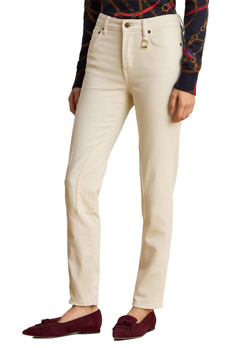 High Rise Ankle Skinny Jeans, Main, color, CREAM WASH