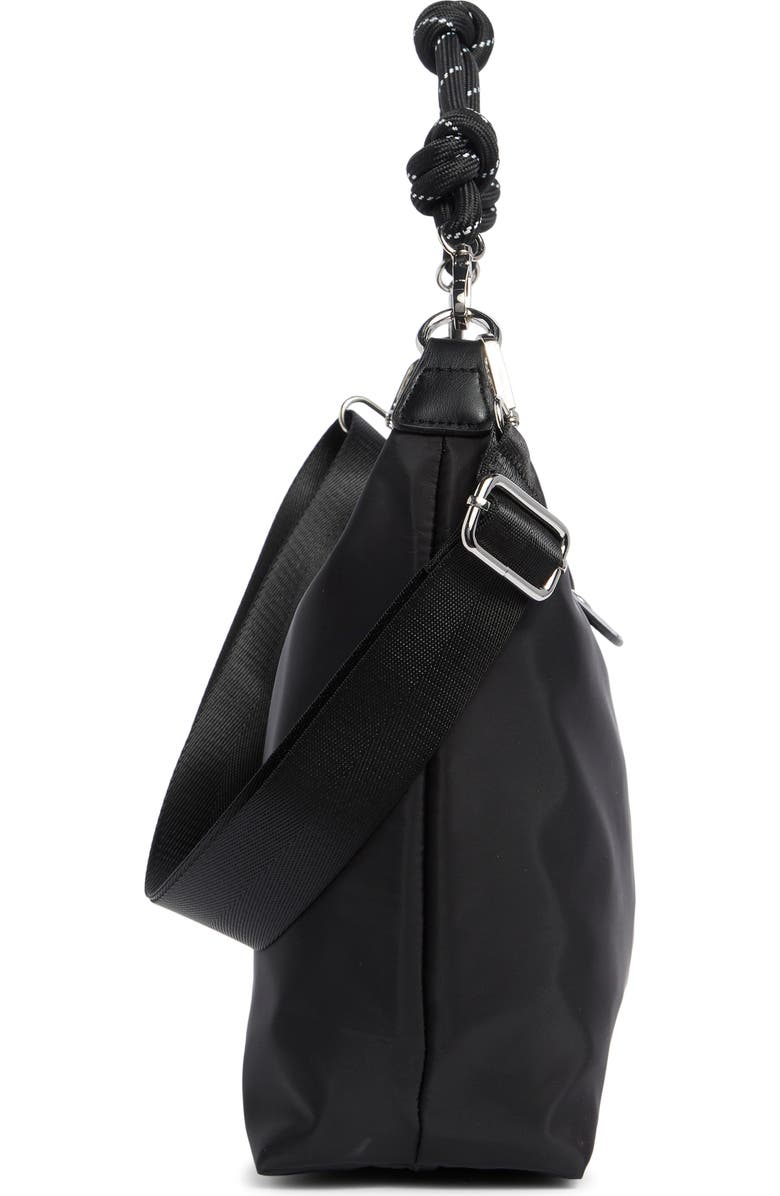 URBAN EXPRESSIONS HANDBAGS Nylon Flap Crossbody Bag, Alternate, color, Black