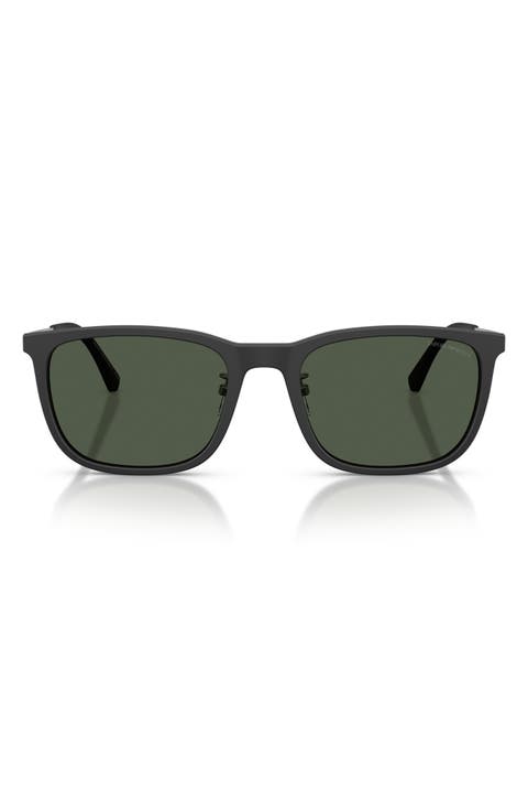 56mm Polarized Square Sunglasses