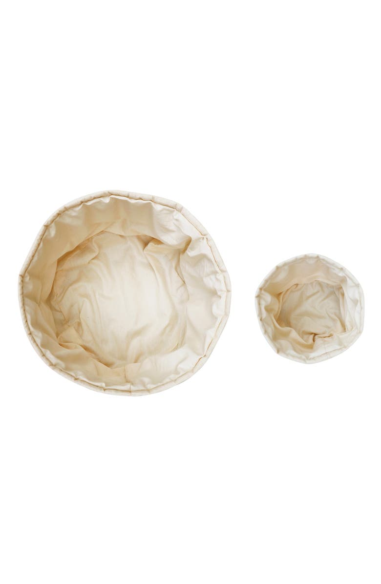 Lorena Canals Set of 2 Quilted Cotton Baskets, Alternate, color, Natural