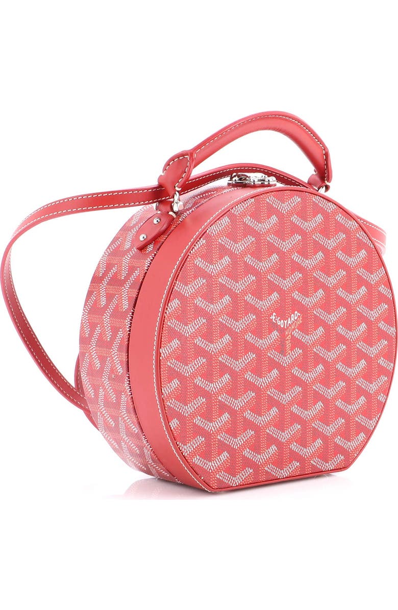 Pre-Owned Goyard Alto Hatbox Bag Coated Canvas, Alternate, color, Red