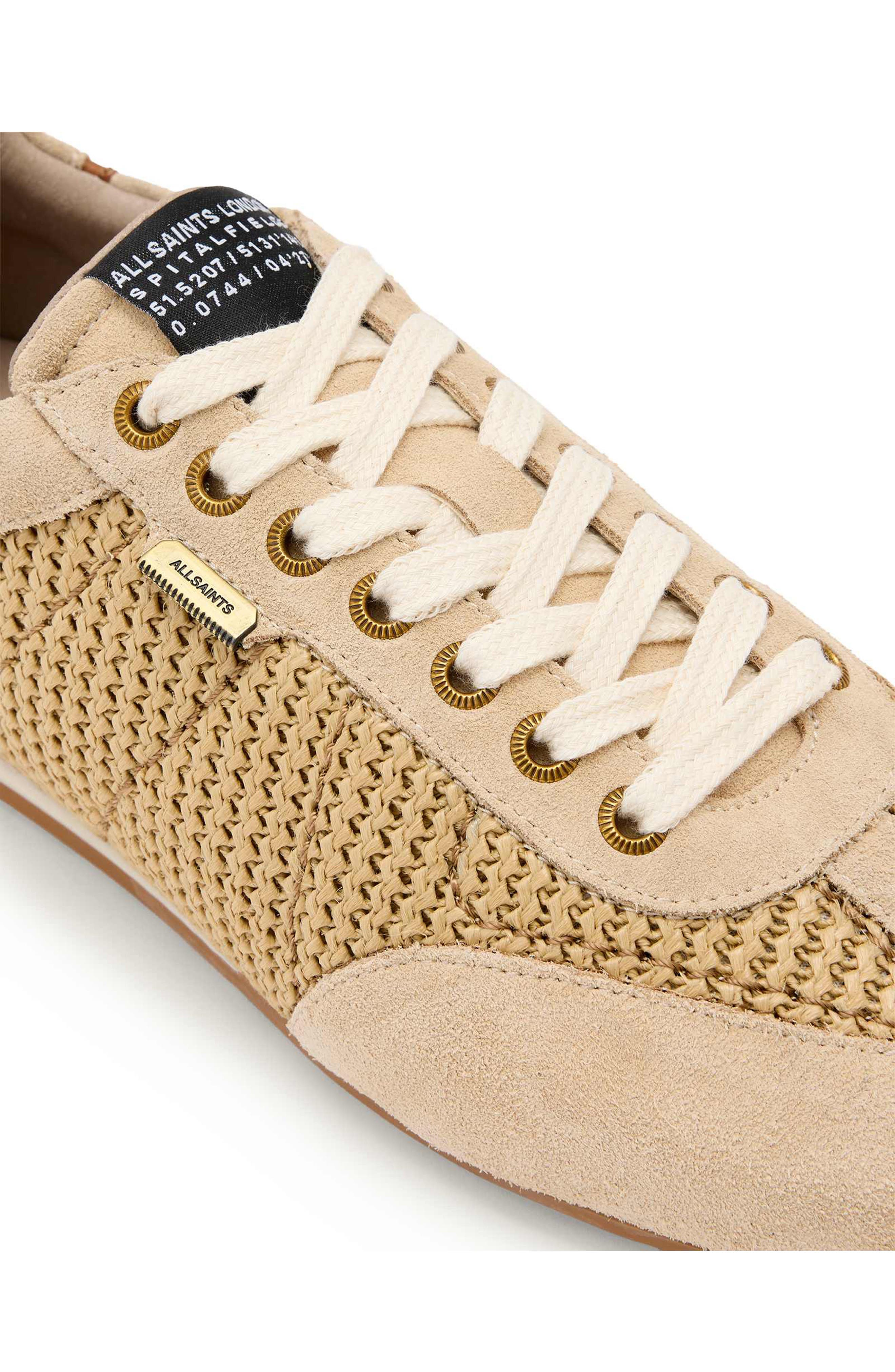 AllSaints Liam Woven Sneaker, Alternate, color, Off White/Sand