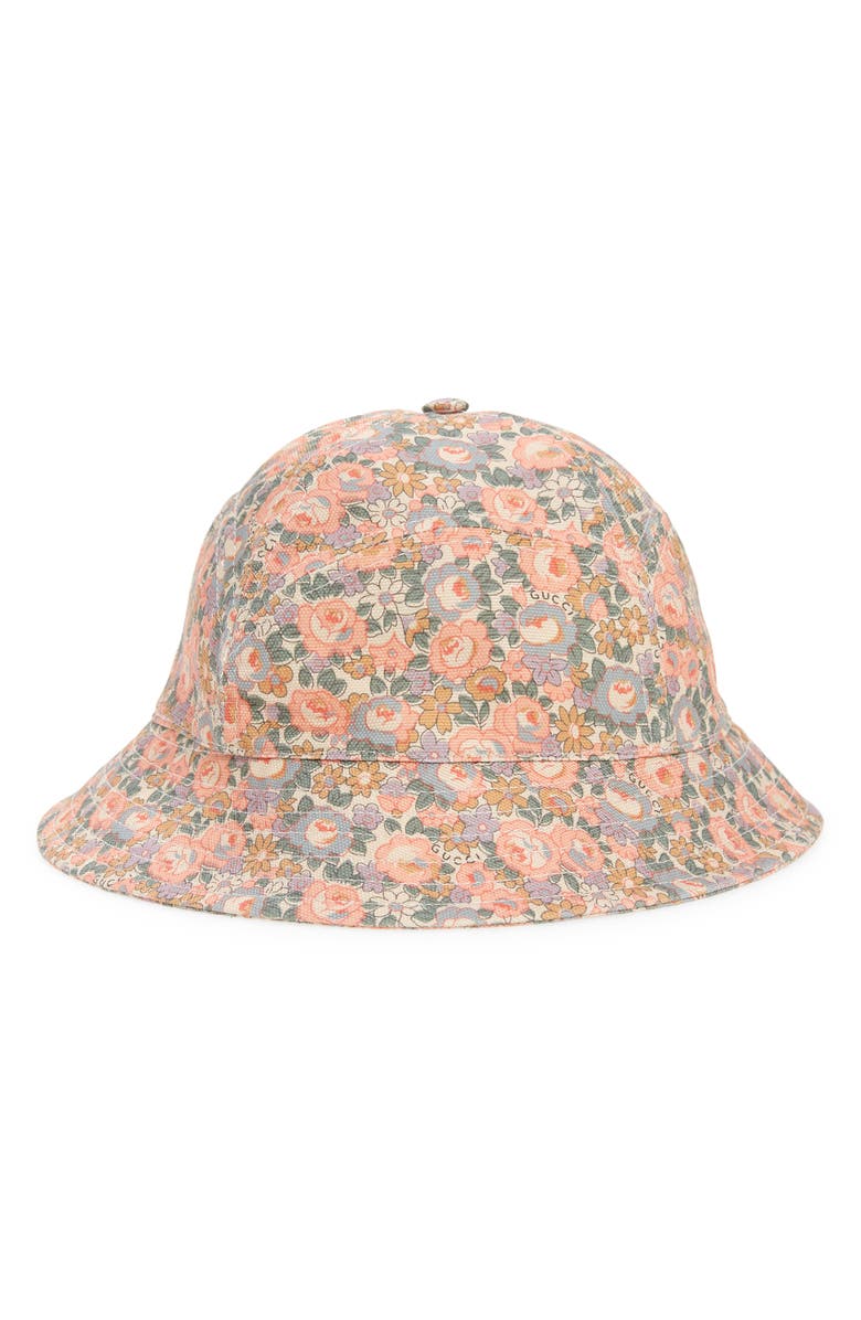 Gucci x Liberty London Floral Print Bucket Hat, Main, color, 