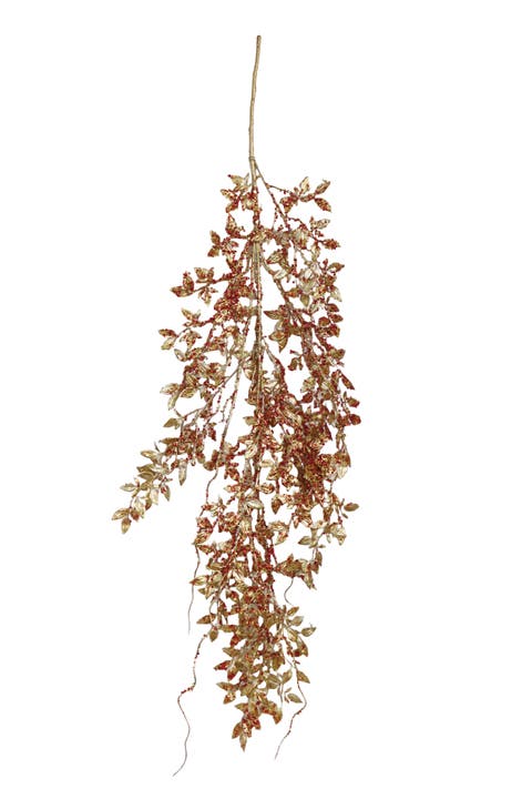 Sullivan's Christmas Glitter Swag, Gold Glittered Floral Decor for Crafting, Weddings, Home and Holiday Decoration, 43 Inch