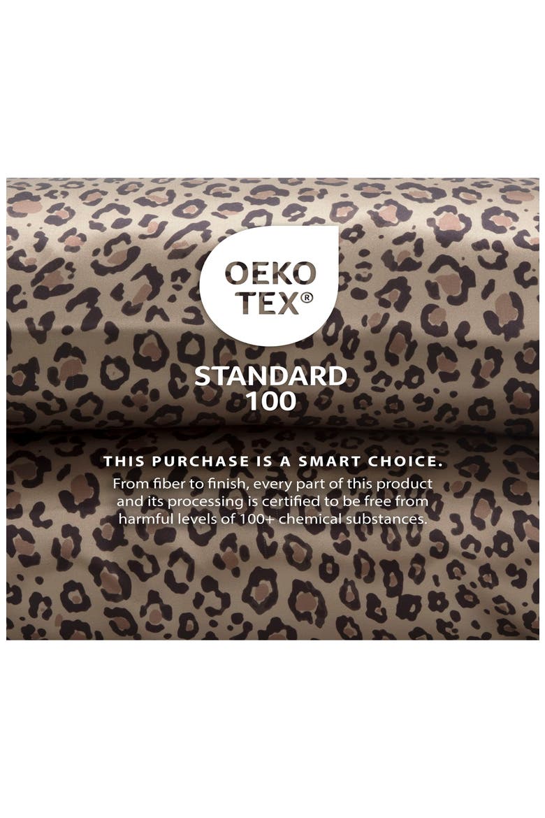 Elegance Leopard Satin Sheet Set, Alternate, color, LEOPARD
