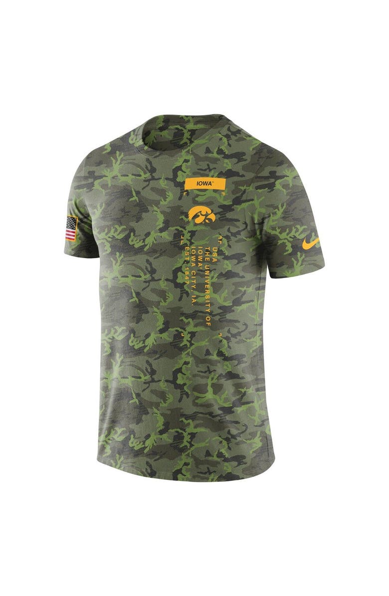 Nike Men's Nike Camo Iowa Hawkeyes Military T-Shirt, Alternate, color, Camo